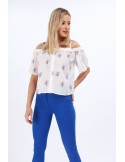 Bluza crem cu umerii goi MP28341 - Magazin online - Boutique